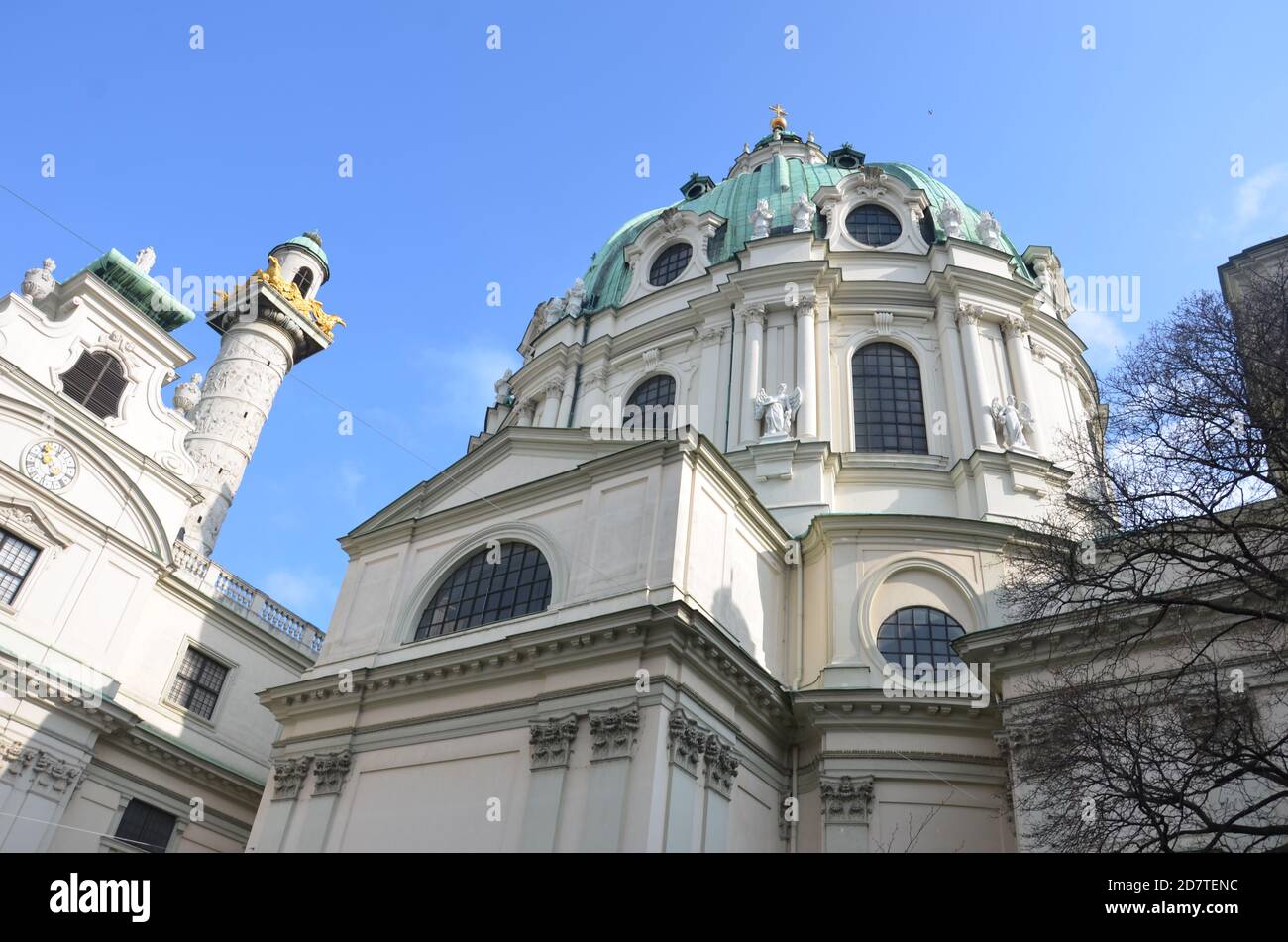 Karlskirche, Vienna Stockfoto