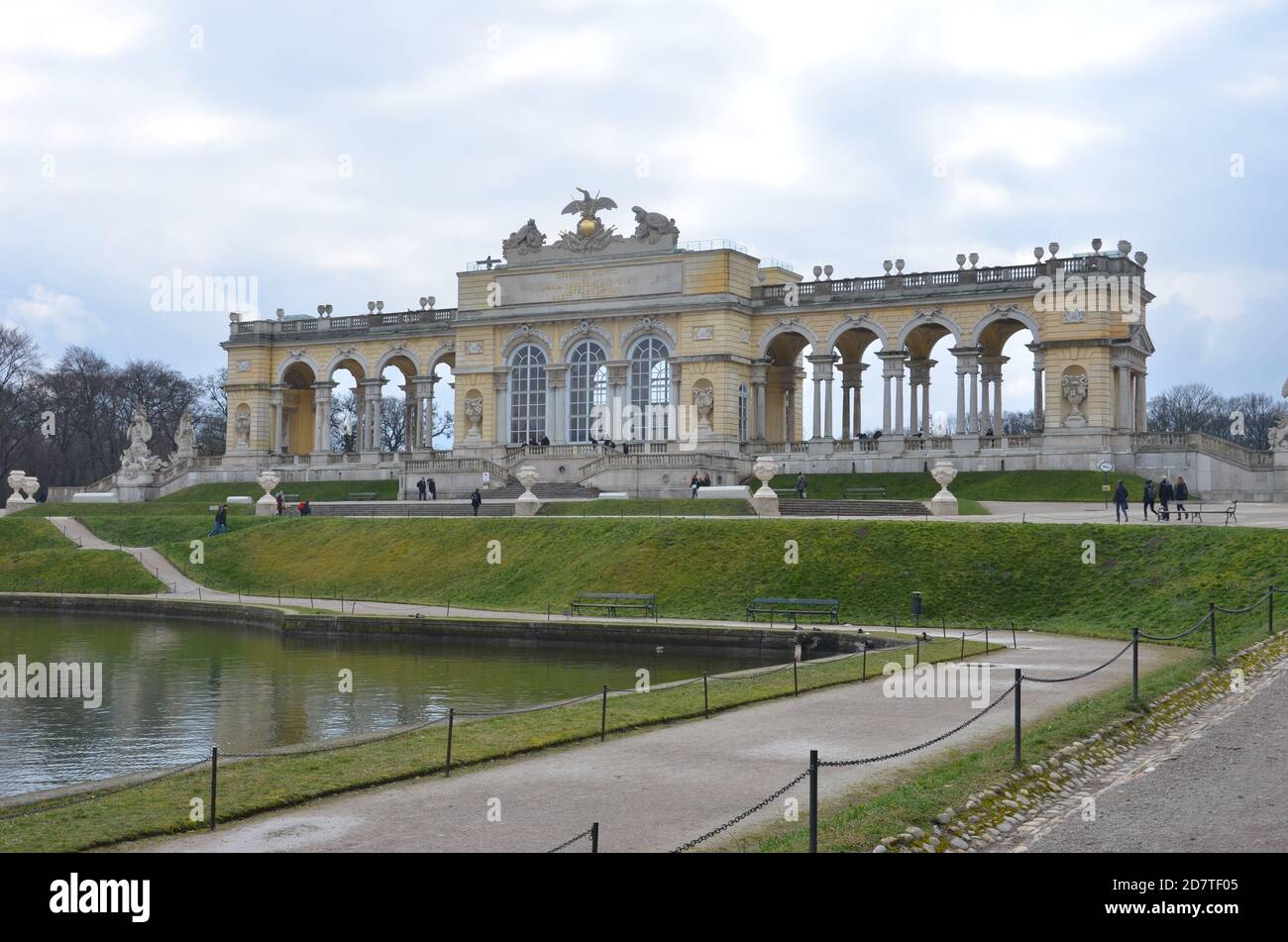 Die Gloriette im Schloss Schönbrunn, Hietzing Stockfoto