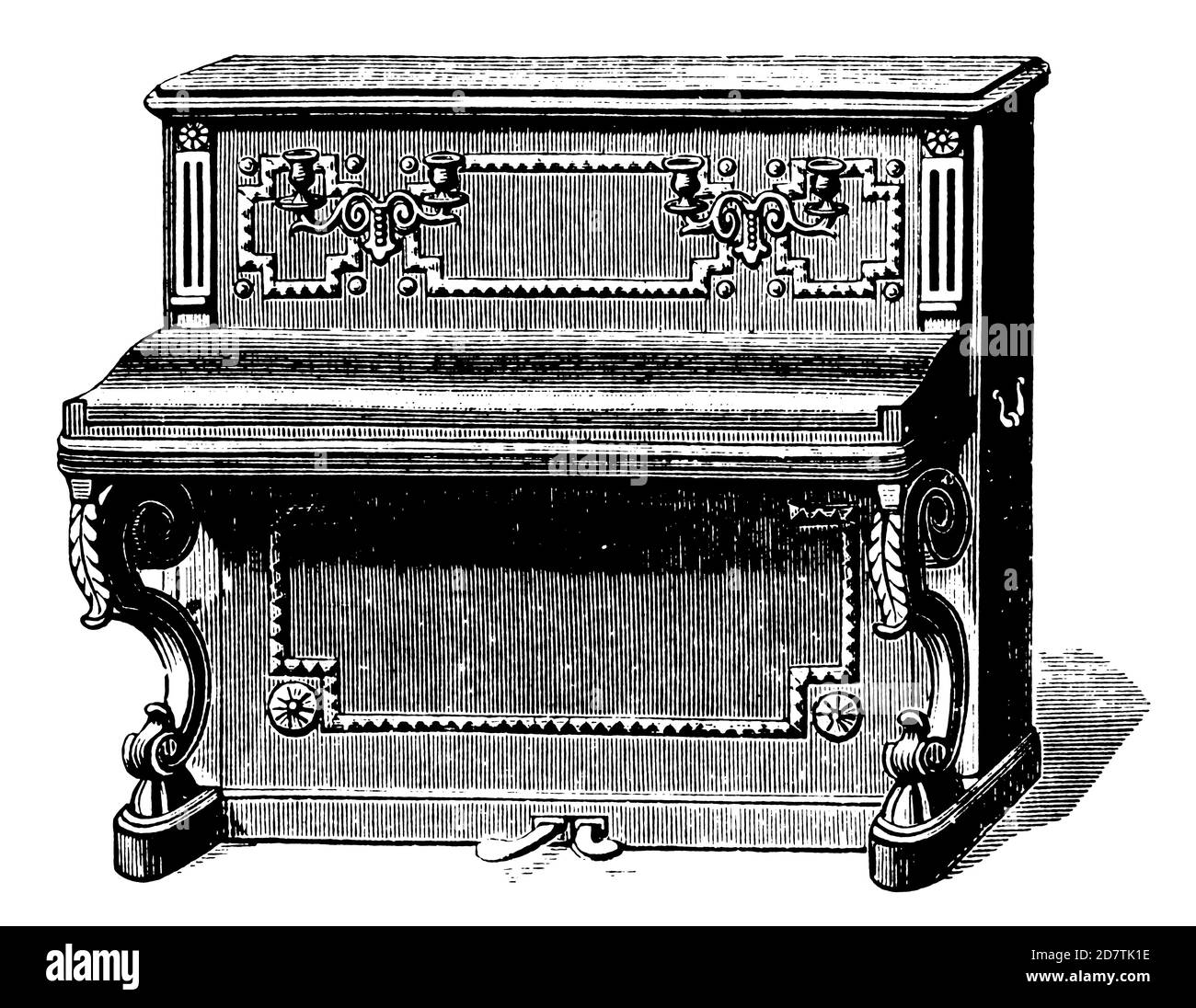 Antike Illustration von A (isoliert auf weiß). Veröffentlicht in Examples des divers caracteres et vignettes typographiques de la fonderie von Laurent de B Stockfoto