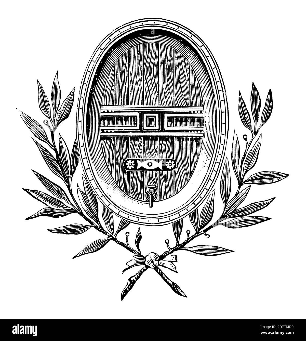 Klassische Weinetiketten mit traditionellem französischen Design Stockfoto