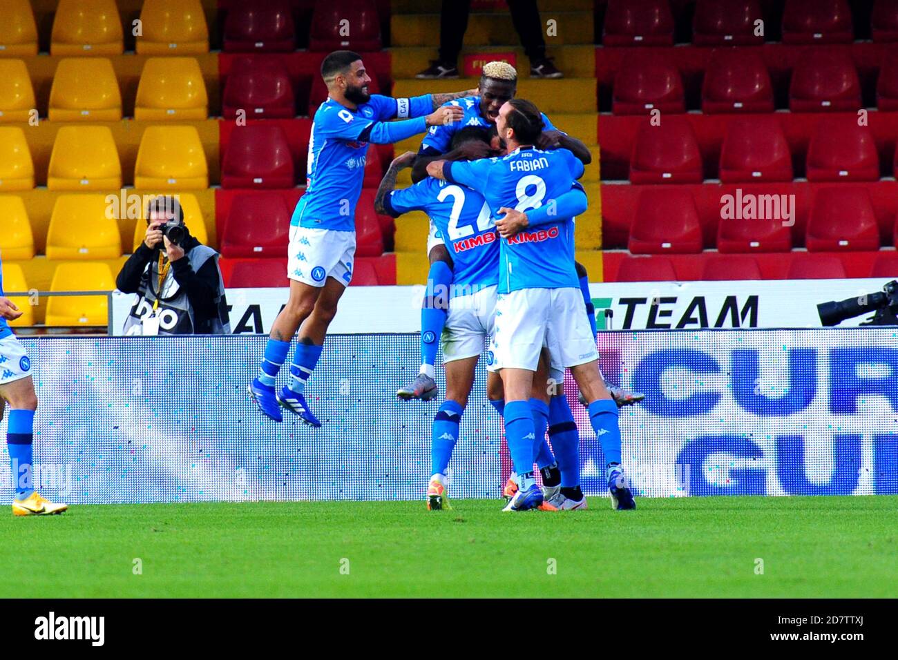 Ciro Vigorito Stadium, benevento, Italien, 25 Oct 2020, Happiness Napoli during Benevento Calcio vs SSC Napoli, Italian Soccer Serie A match - Credit: LM/Renato Olimpio/Alamy Live News Stockfoto