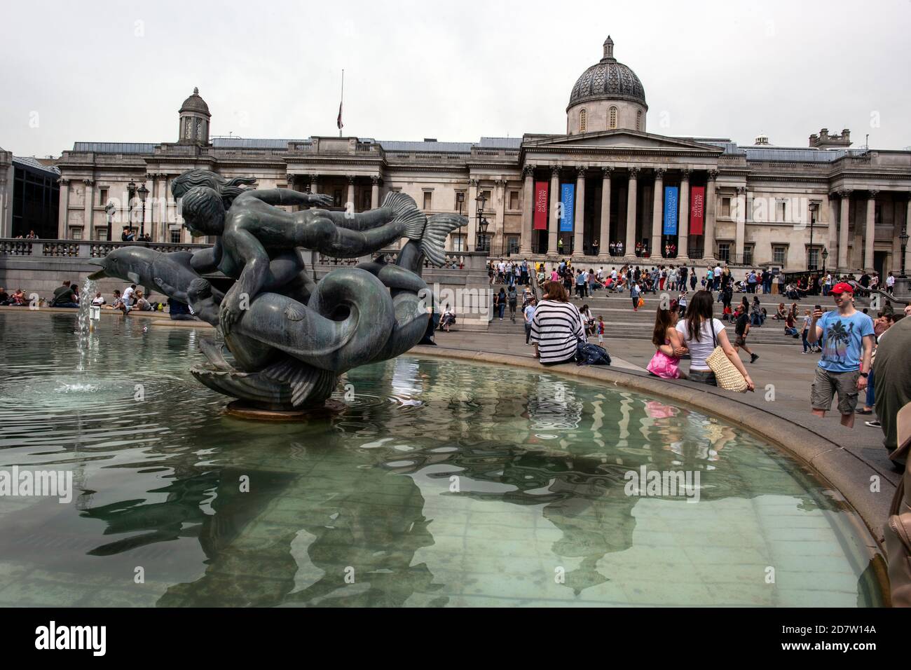 The National Gallery, Trafalgar Square, Charing Cross, London, Großbritannien. Stockfoto