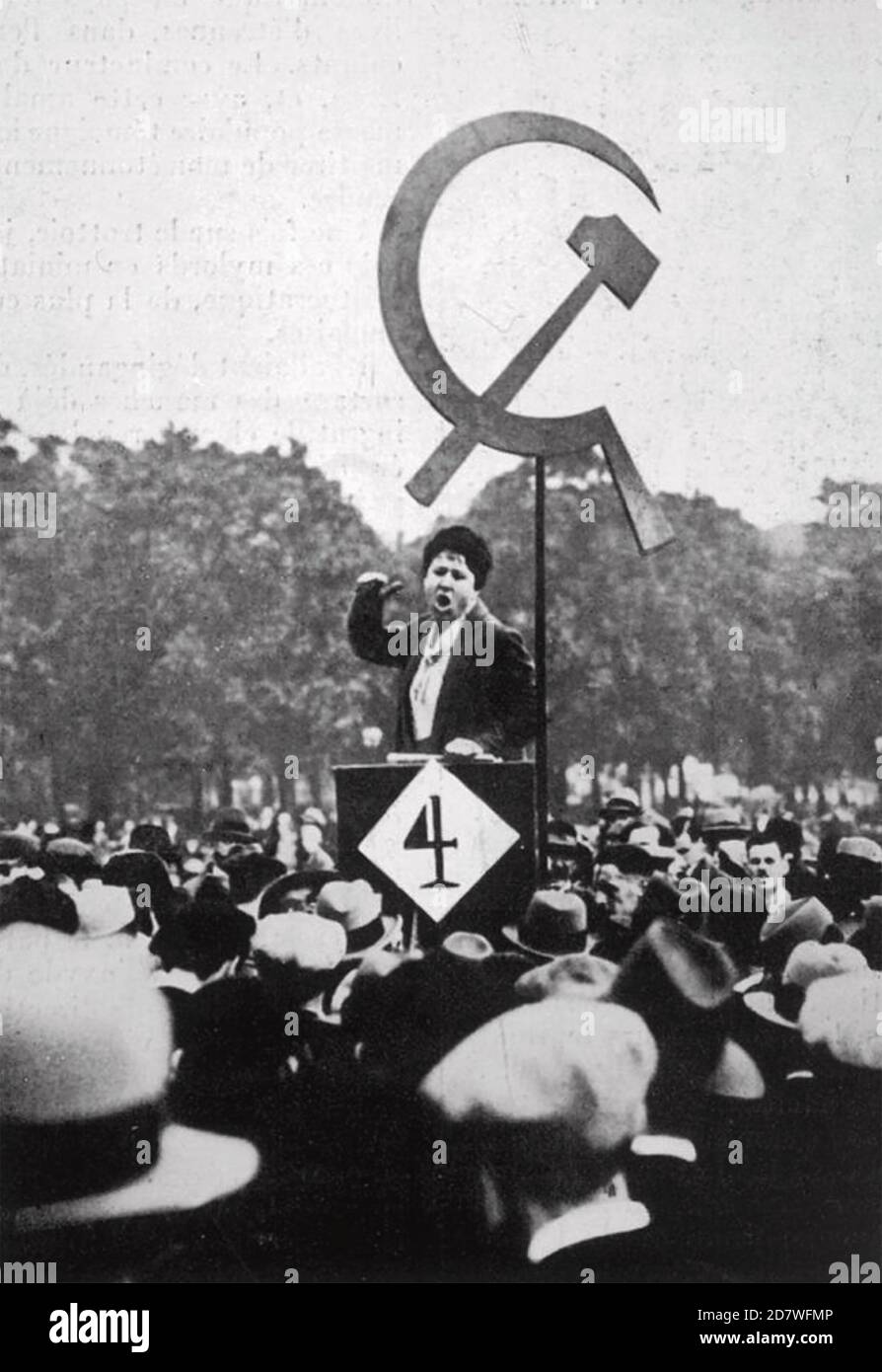 HYDE PARK ECKE Unidentifizierte kommunistische Sprecherin macht ihren Fall in 1931 Stockfoto