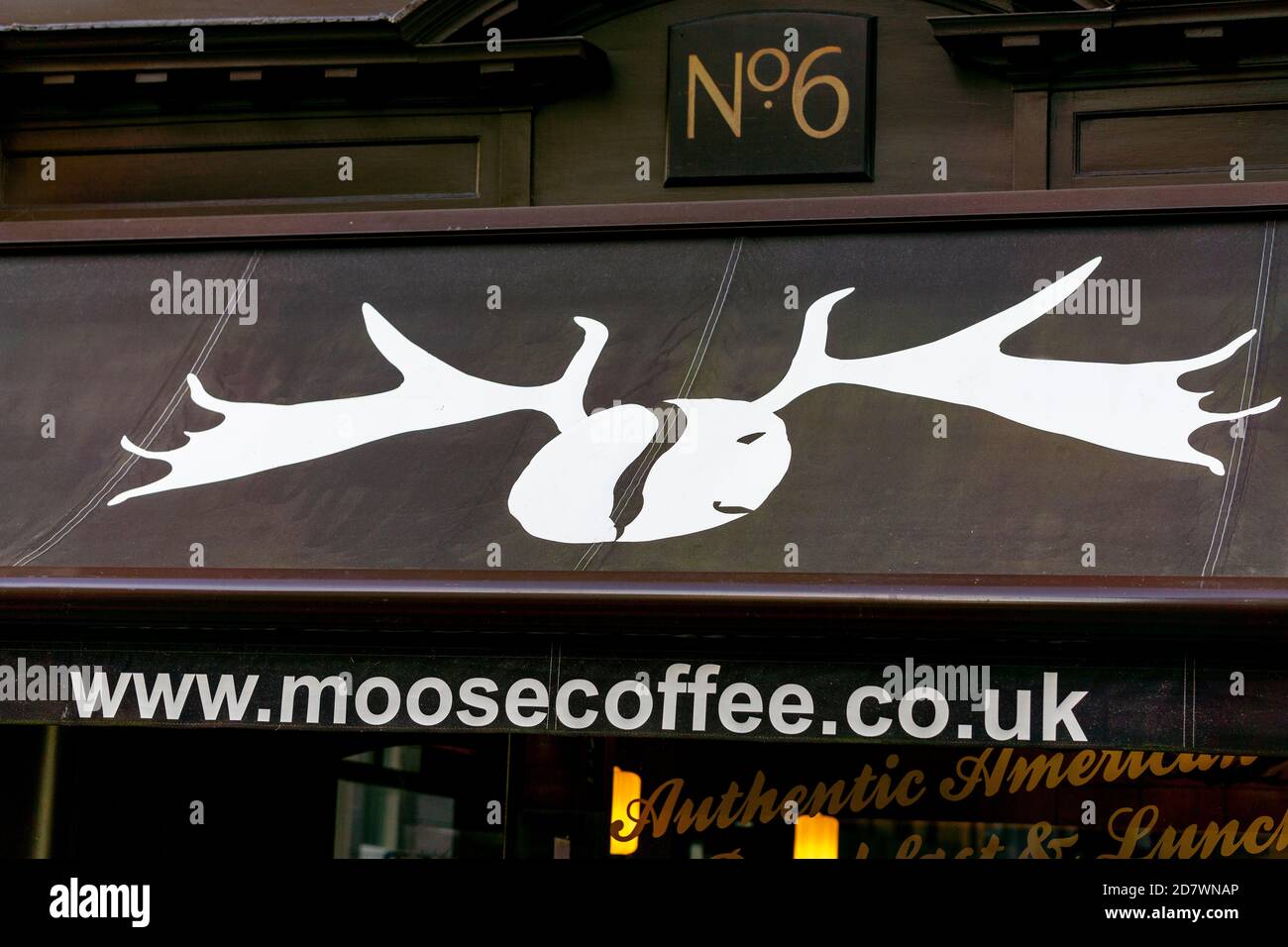 Moose Coffee, ein amerikanisches Frühstücksbistro in Liverpool, das den ganzen Tag Brunch in der Dale Street 6 im Stadtzentrum serviert Stockfoto