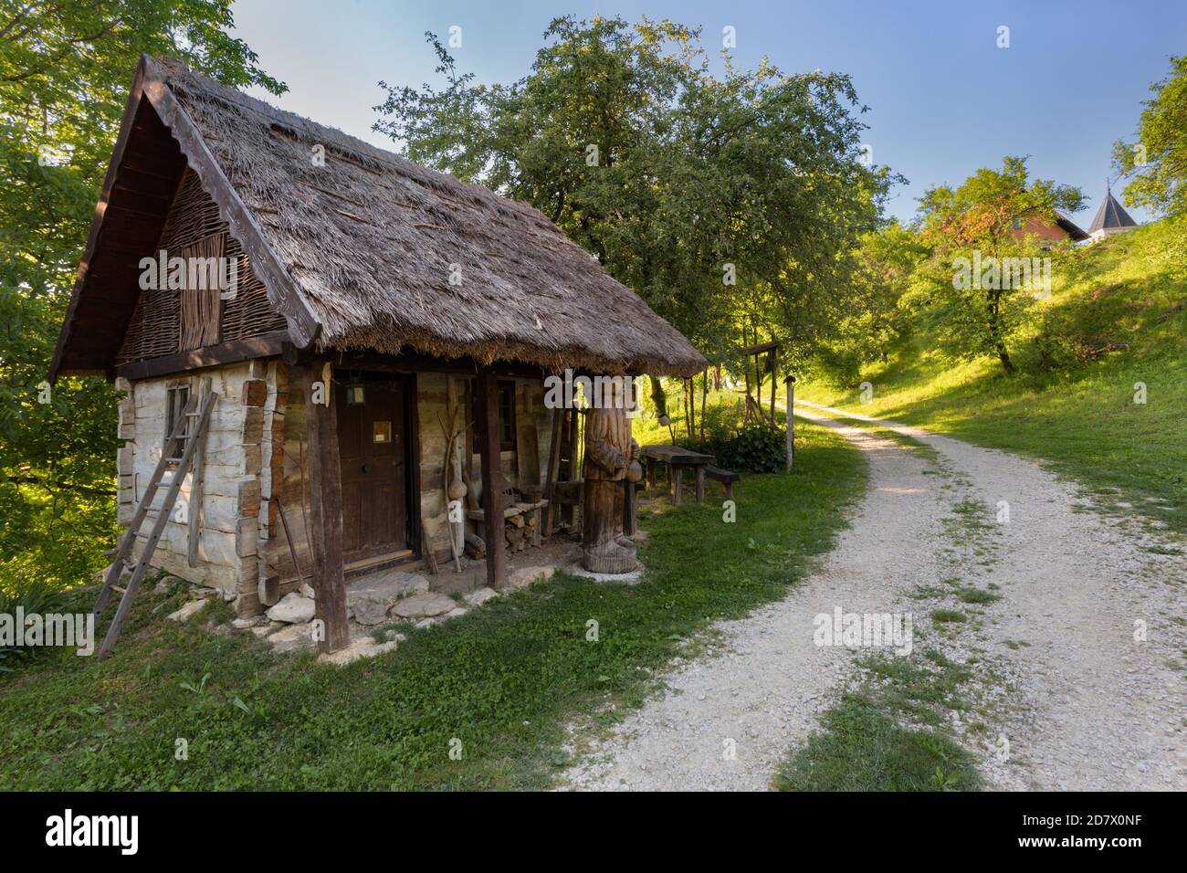 Haus von Matija Gubec, der Führer der Bauernaufstand, in Donja Stubica, Zagorje, Kroatien Stockfoto