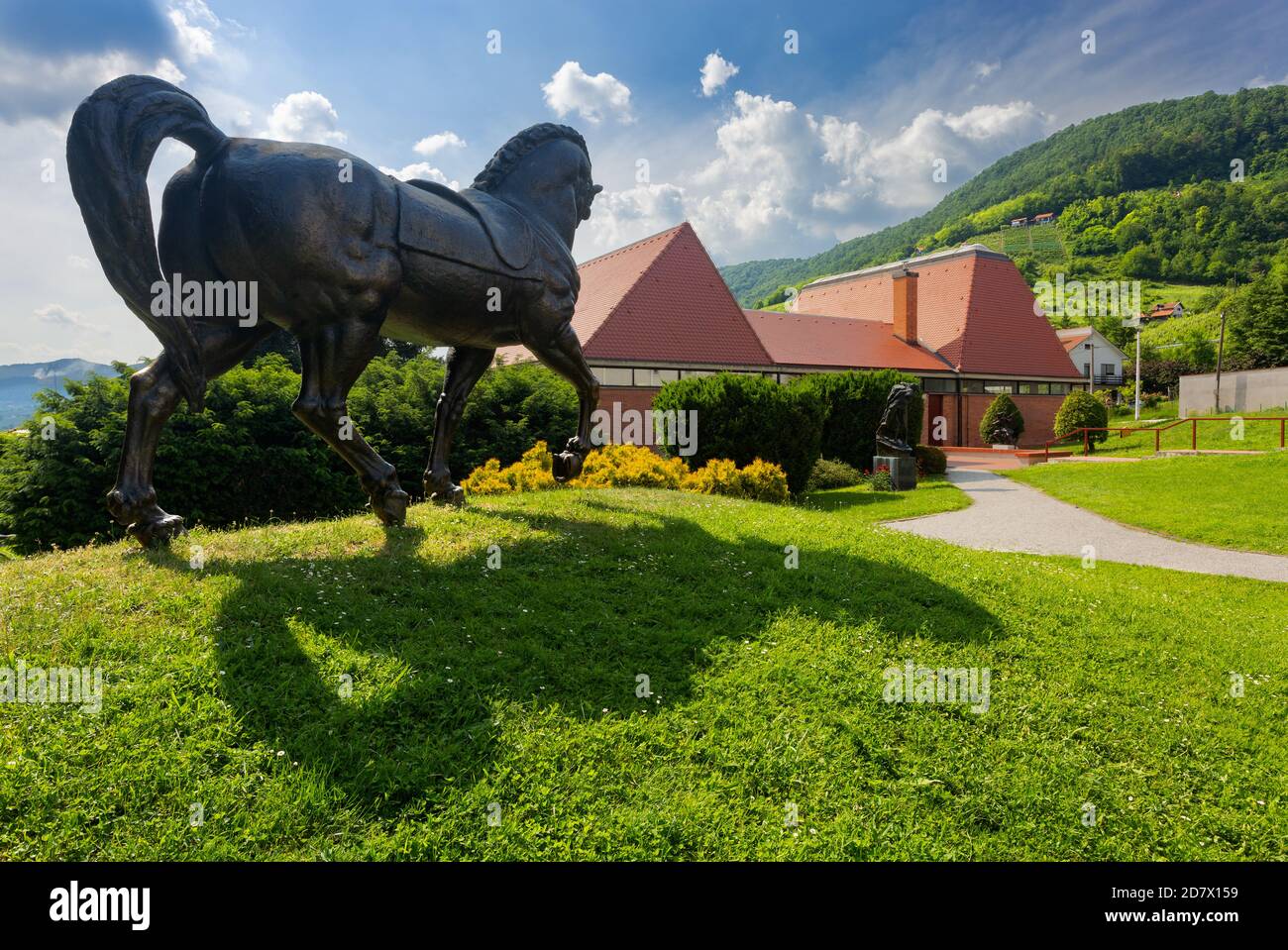 Ein Pferd Statue in der Galerie der Antun Augustincic in der Stadt Klanjec, Zagorje, Kroatien Stockfoto