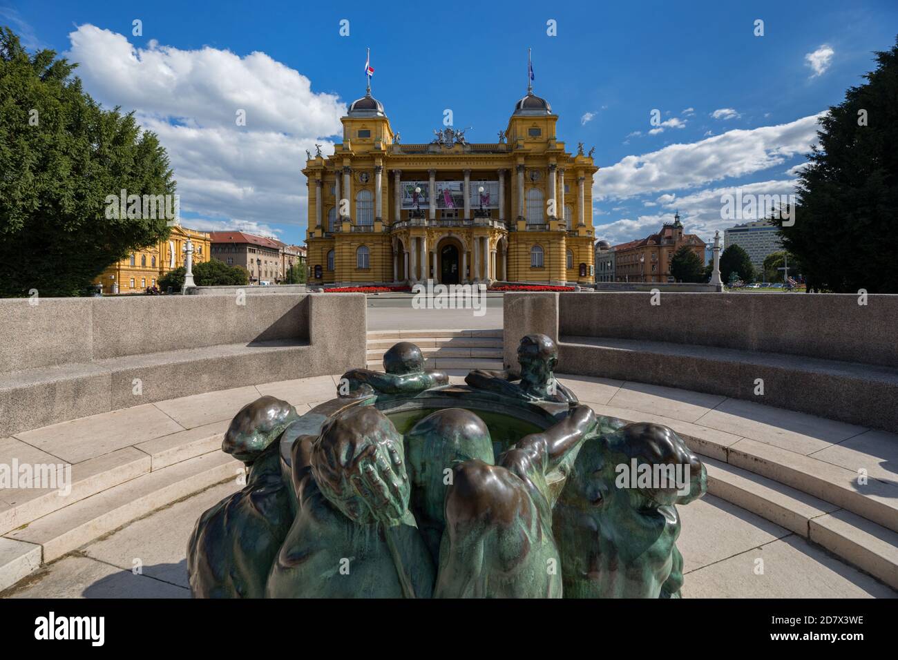 Kroatisches Nationaltheater in der Stadt Zagreb, Kroatien Stockfoto