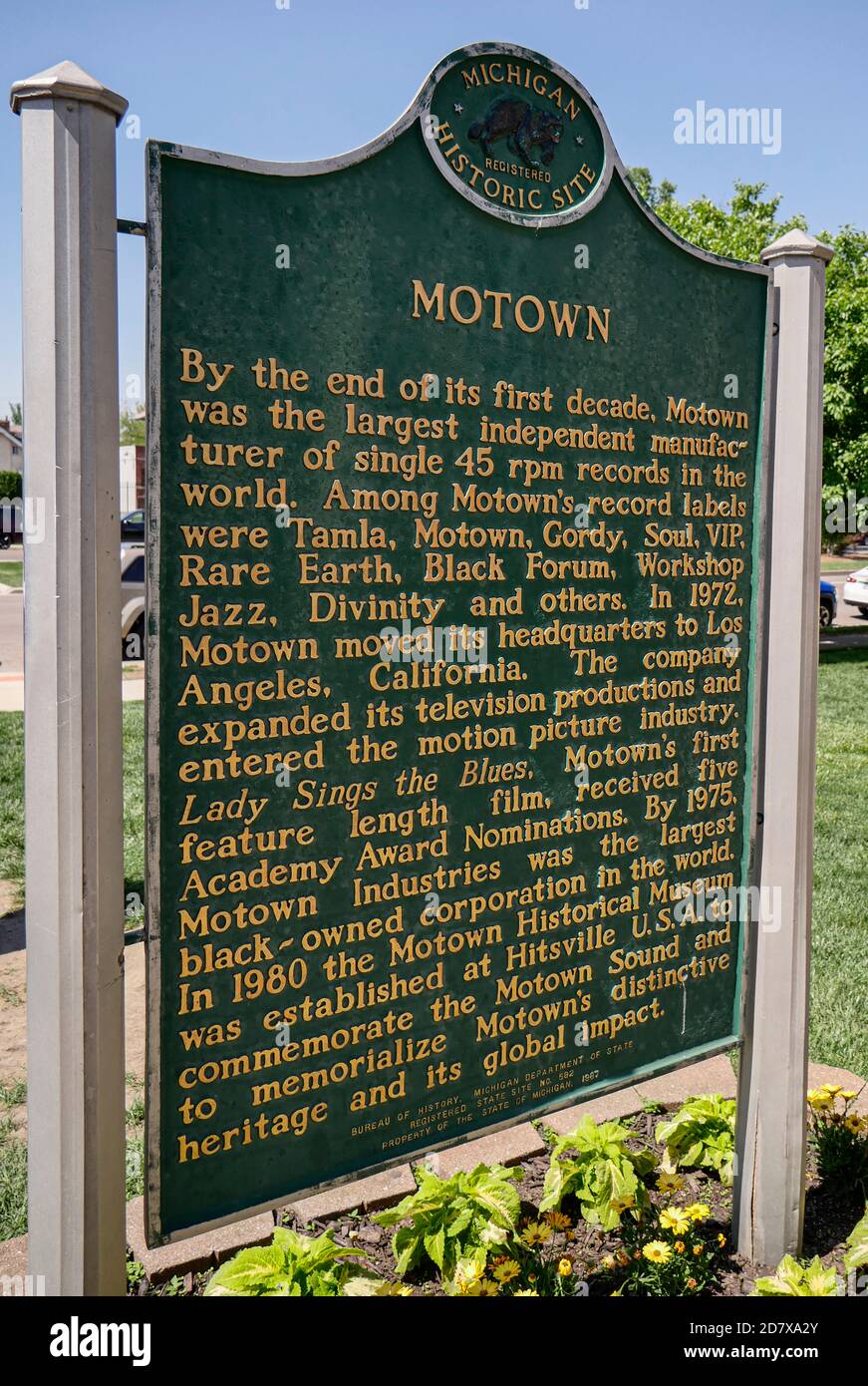 Historisches Zeichen für Motown Records Stockfoto