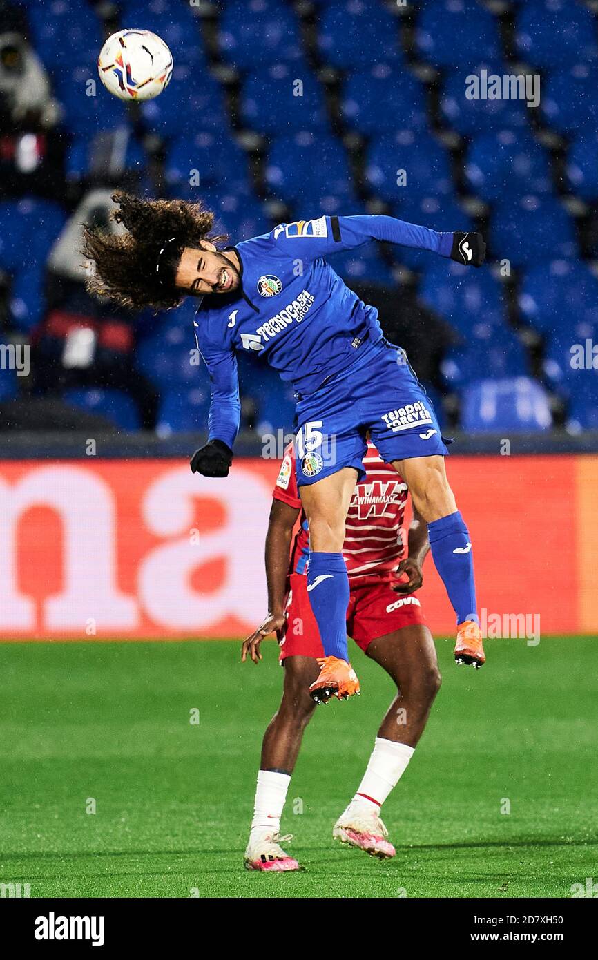 GETAFE, SPANIEN - OKTOBER 25: Marc Cucurella von Getafe FC während des La Liga Santander-Spiels zwischen Getafe CF und Granada CF im Coliseum Alfonso Perez am 25. Oktober 2020 in Getafe, Spanien. (Foto von Perez Meca/MB Media) Stockfoto