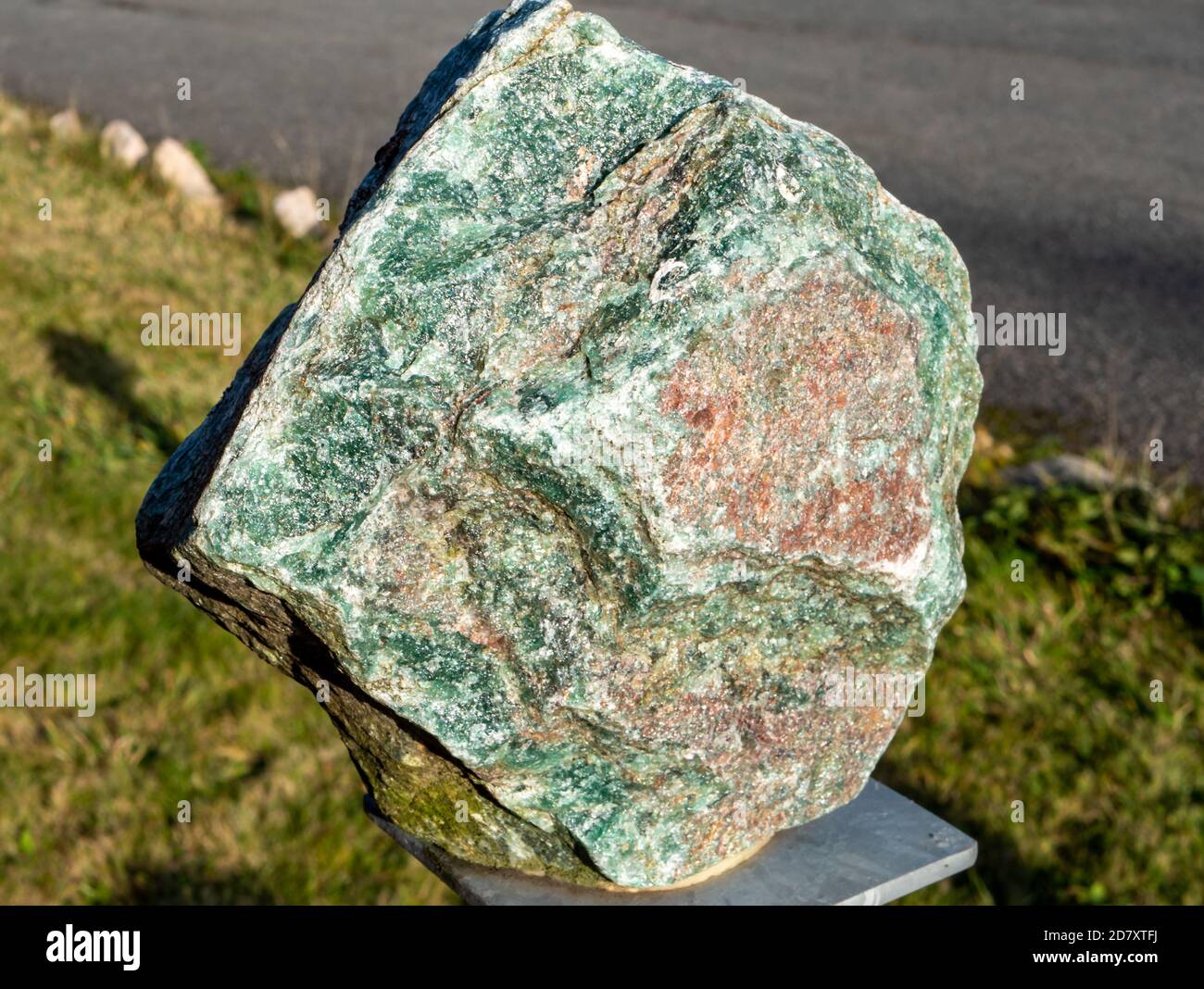 Grünes Avanturin mineralisches Gestein Stockfoto