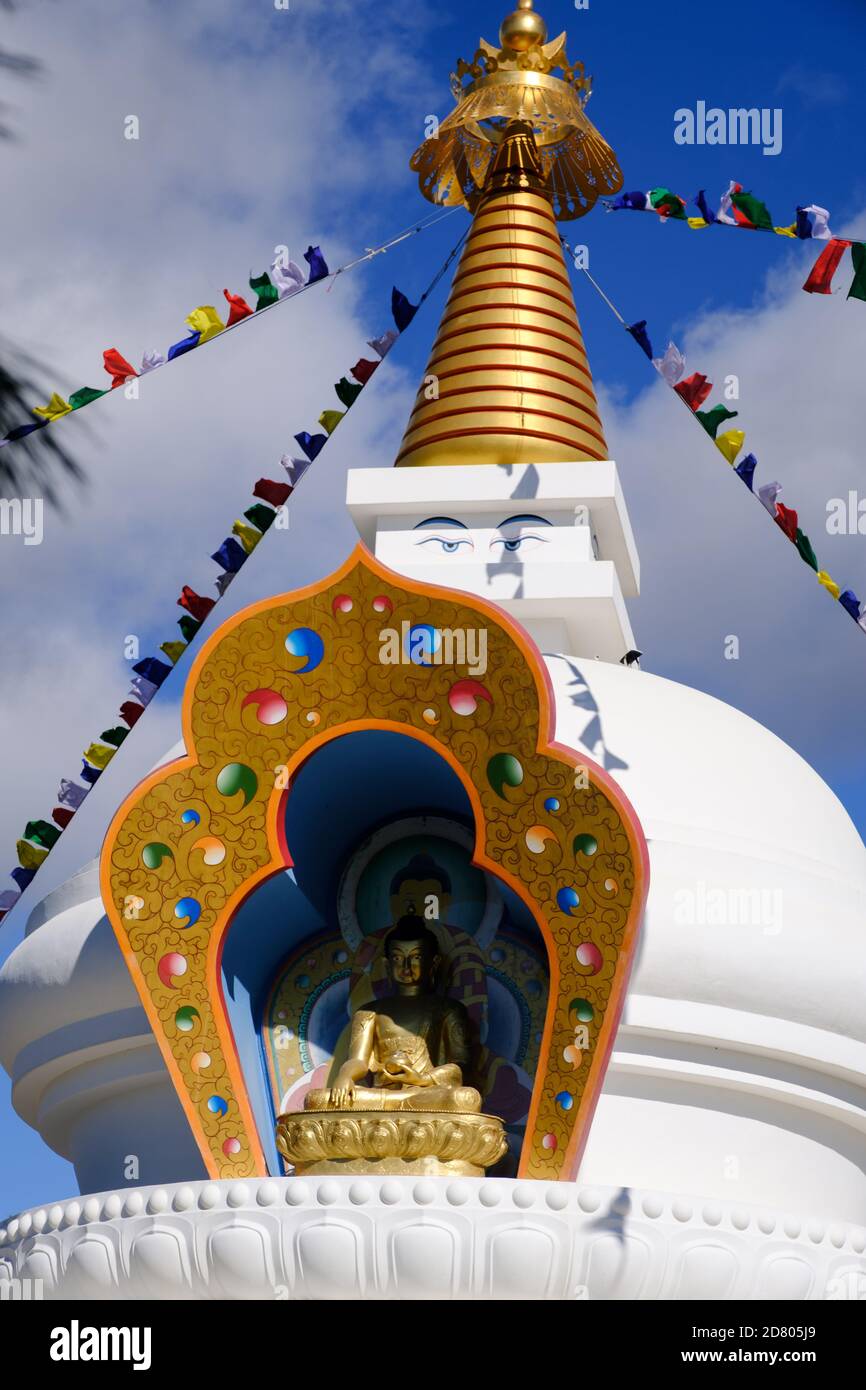 Die buddhistische Stupa Kalachakra, in der Nähe von Velez-Malaga, Axarquia, Malaga, Andalusien, Costa del Sol, Spanien Stockfoto