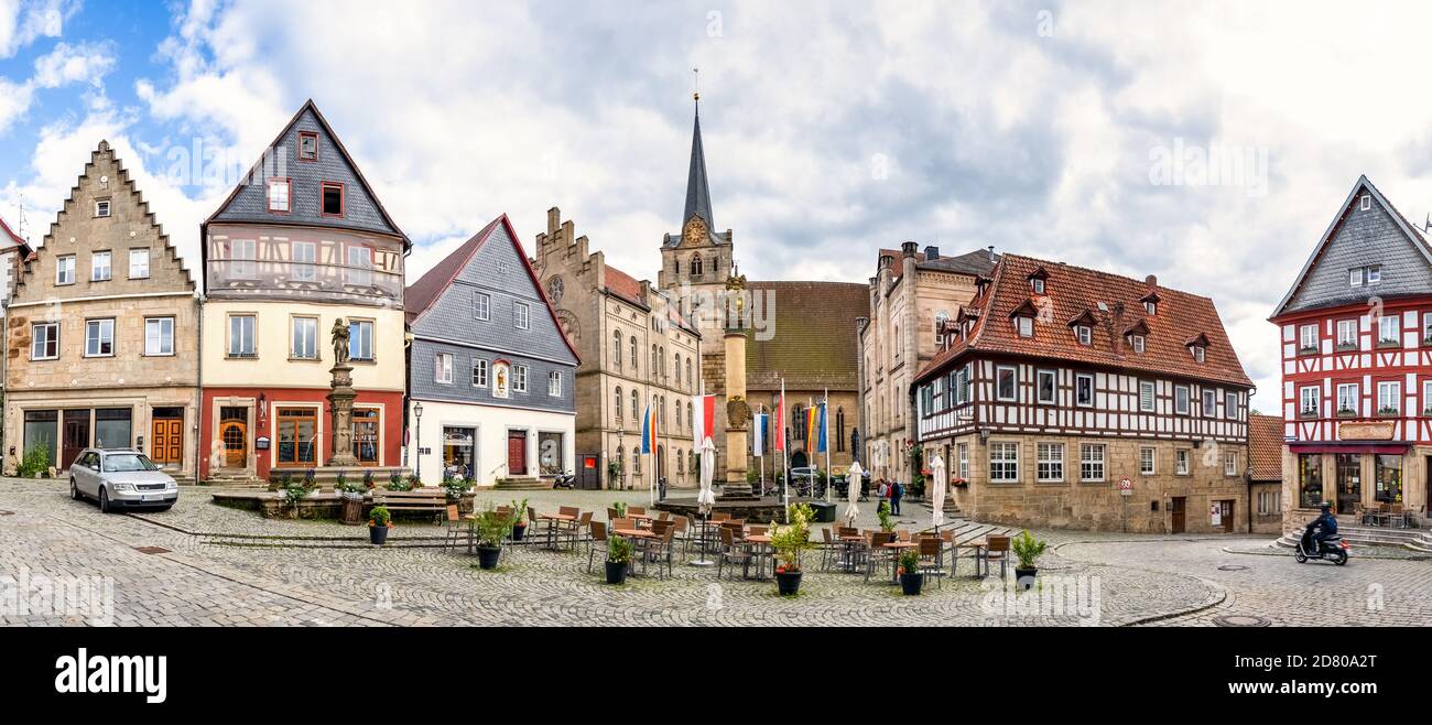 Marktplatz in Kronach, Bayern, Deutschland Stockfoto