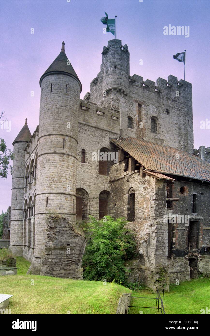 Belgien, Flandern, Gent, Burg Gravensteen Stockfoto