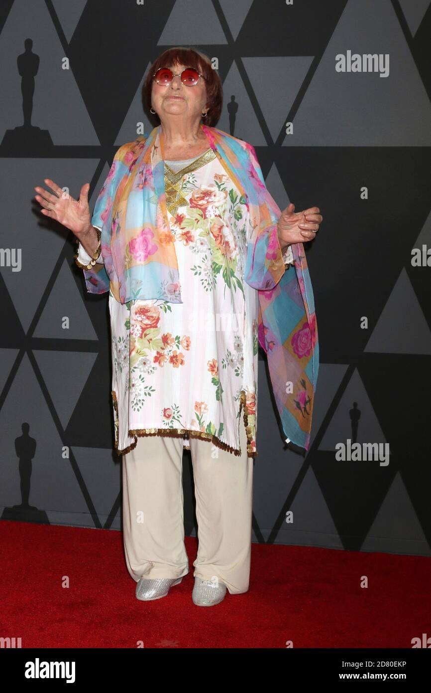 LOS ANGELES - NOV 11: Agnes Varda  bei den AMPAS 9th Annual Governors Awards im Dolby Ballroom am 11. November 2017 in Los Angeles, CA Stockfoto