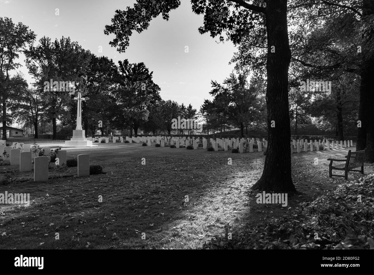 Udine War Cemetery. In Erinnerung an die Angelsachsen, die für die Befreiung gestorben sind. Stockfoto