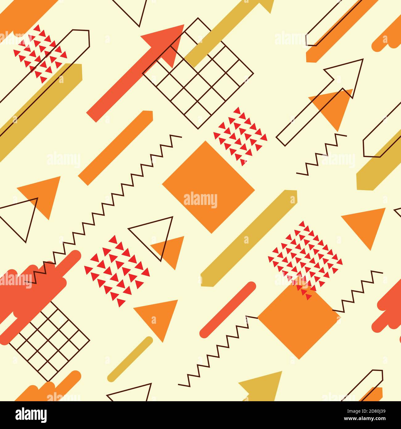 Seamless hectless Memphis Muster abstrakten Hintergrund Stock Vektor