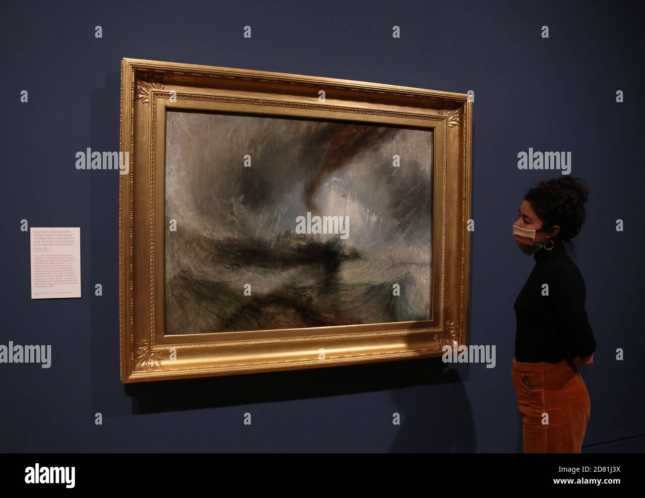 In diesem Herbst präsentiert Tate Britain eine wegweisende Ausstellung, die JMW Turner gewidmet ist und untersucht, was es bedeutete, ein moderner Künstler zu sein zu Lebzeiten. Turner's Modern World zeigt, dass der größte britische Landschaftsmaler neue Wege fand, um die bedeutsamen Ereignisse seiner Zeit einzufangen. Von den Auswirkungen der Technologie auf die Natur bis hin zu den schwindelerregenden Auswirkungen der Modernisierung auf die Gesellschaft. Die Ausstellung vereint 150 Schlüsselwerke, darunter Großkredite sowie Gemälde und selten gesehene Zeichnungen aus dem reichen Bestand von Tate's Sammlung. Turner erlebte turbulente Zeiten ( 1775 - 1851 ) Stockfoto