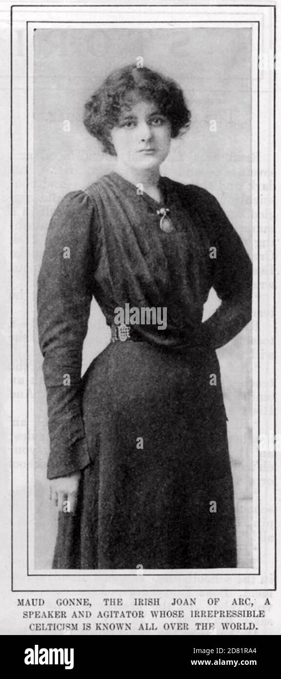 MAUD GONNE (1866-1953) in Englisch geborene irische Schauspielerin, Frauenrechtlerin und republikanische Revolutionärin Stockfoto