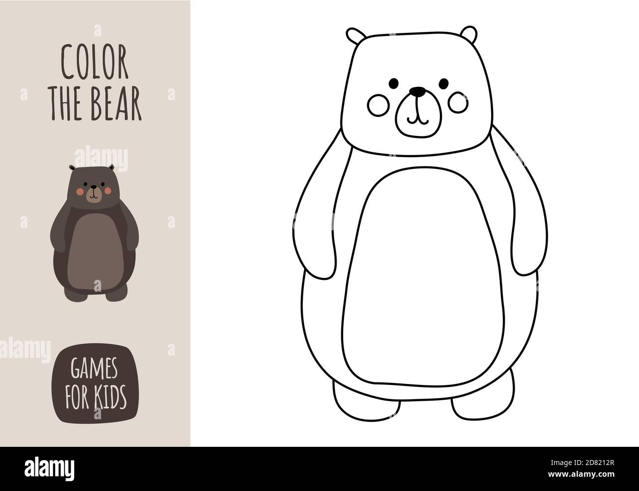 Vektor Cartoon Stil Illustration von Spielen für Kinder. Visuelle Lernspiel für Kinder. Waldtiere Set. Stock Vektor