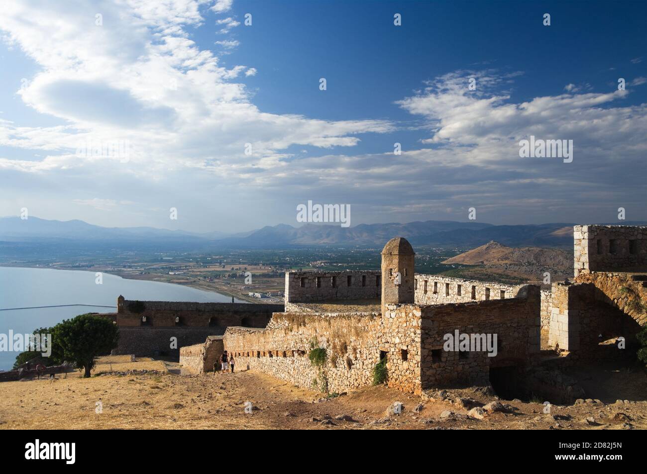 Die Ruinen der venezianischen Festung Palamidi in Nafplio, Griechenland Stockfoto