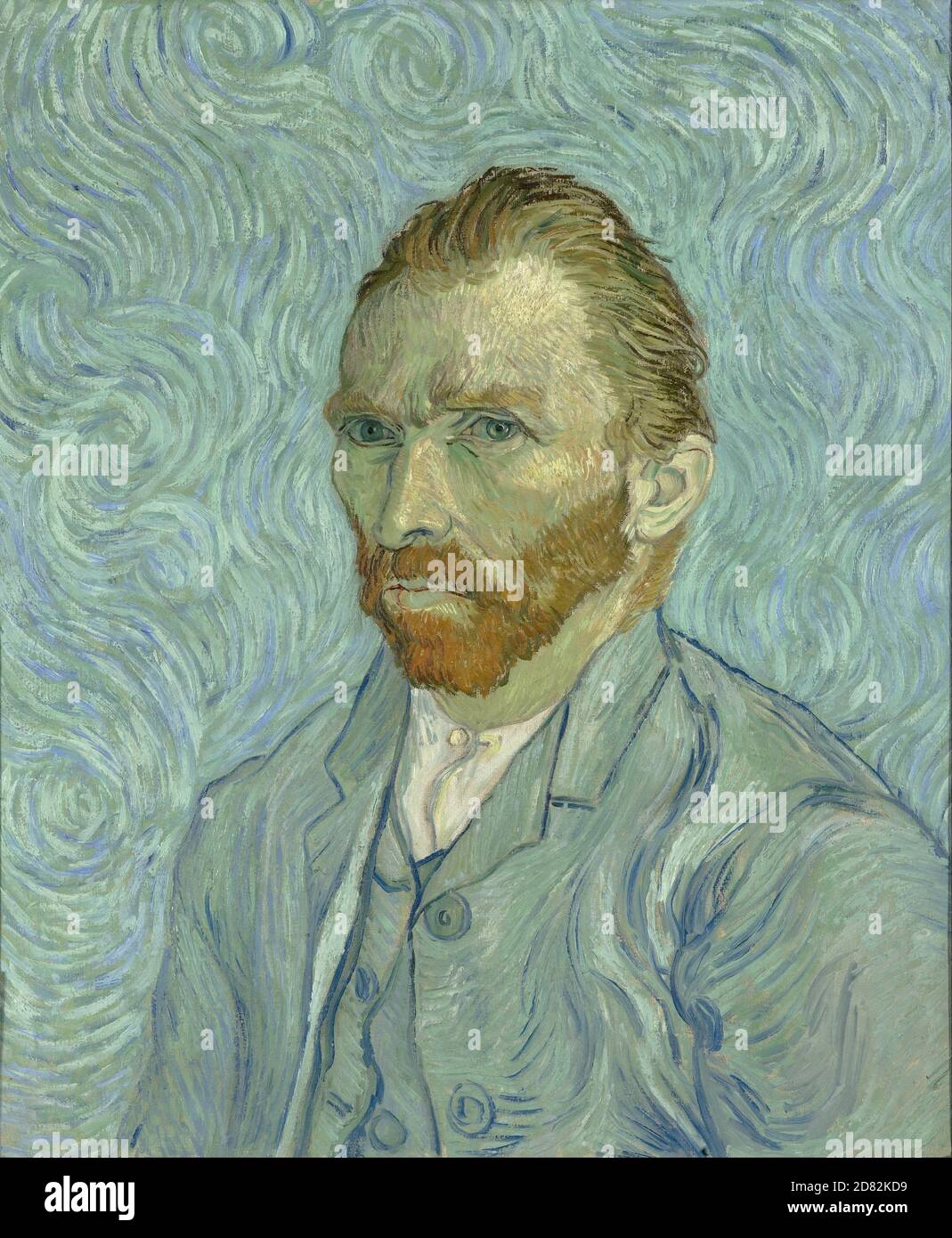 Titel: Selbstporträt Ersteller: Vincent van Gogh Datum: 1889 Medium: Öl auf Leinwand Maße: 65 x 54.5 cm Ort: Musée d'Orsay, Paris Stockfoto