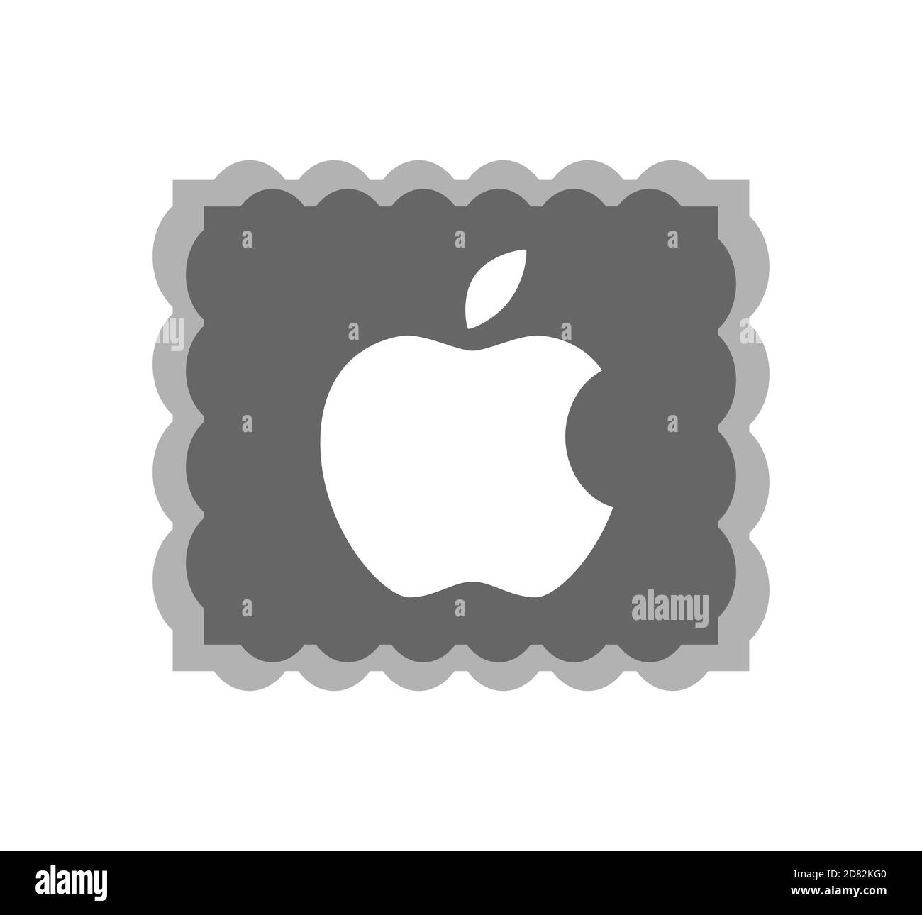 Apple-Logo. Apple ist ein amerikanischer Konzern entwickelt und verkauft Unterhaltungselektronik und Computer. Apple-Logo . Charkiw, Ukraine - Juni , 2020 Stockfoto