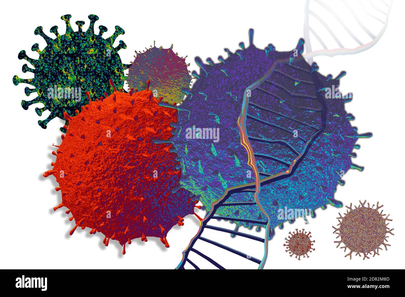 Quarantäne und Selbstisolierung. Covid-19 Pandemievirus. Stockfoto