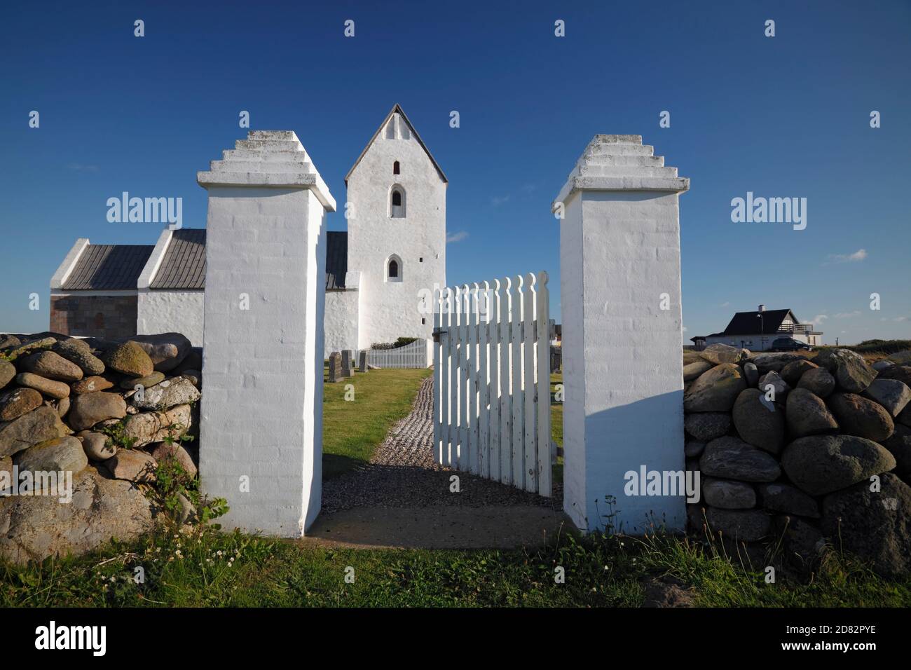 Ferring Kirche; Dänemark; Ferring Kirke; Dänemark Lemvig Region Midtjylland Stockfoto
