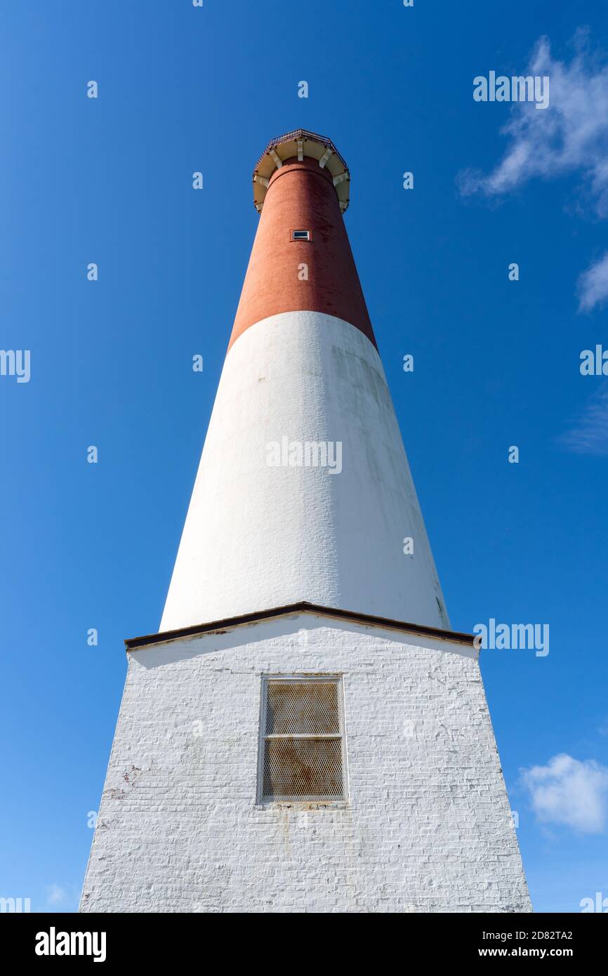 Barnegat Lighthouse auf Long Beach Island hat den Spitznamen Old Barney Stockfoto