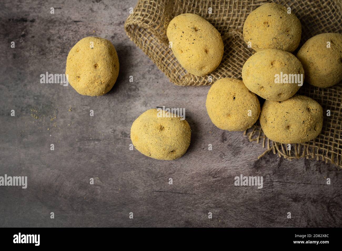Japanischer kartoffelförmiger Dango Stockfoto