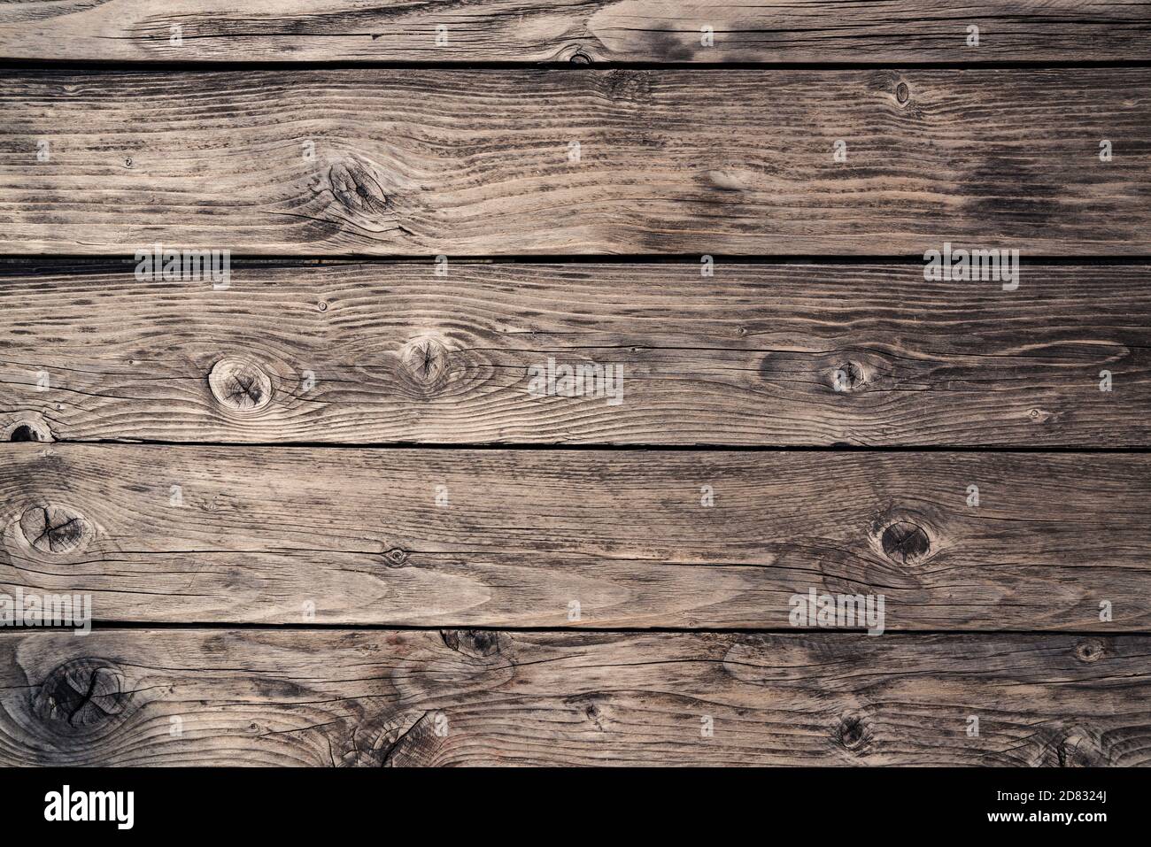 Milano -10/101/2020: Holztisch Hintergrund mit Knoten, Draufsicht Stockfoto