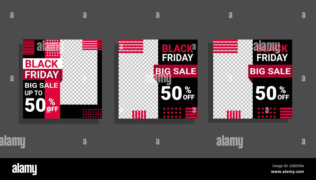 Editierbare Black Friday Verkauf Hintergrundvorlage. Vector Design Webbanner für Social Media. Post-Layout-Vorlage Stock Vektor