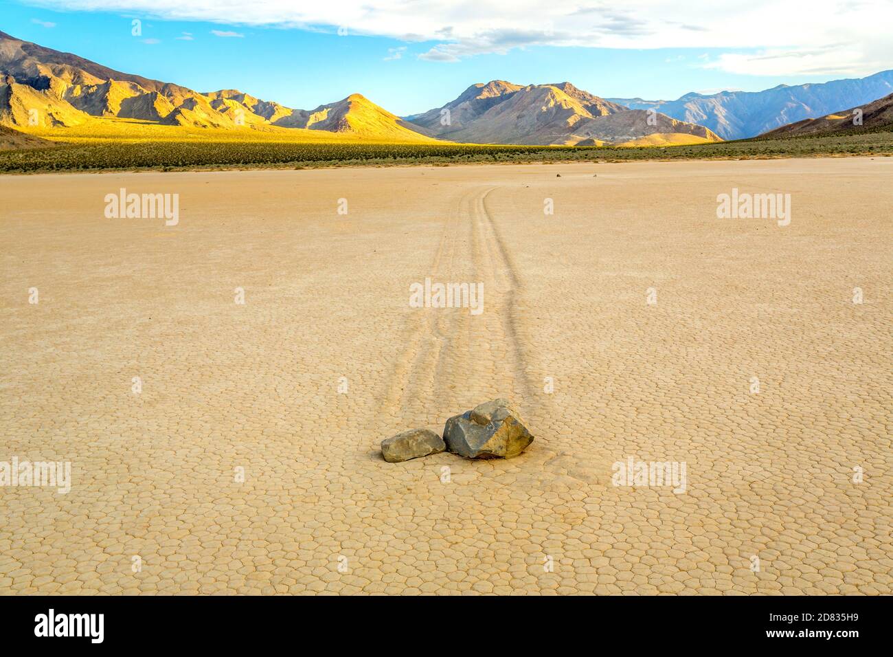 Rennstrecke Playa im Death Valley, Kalifornien-USA Stockfoto