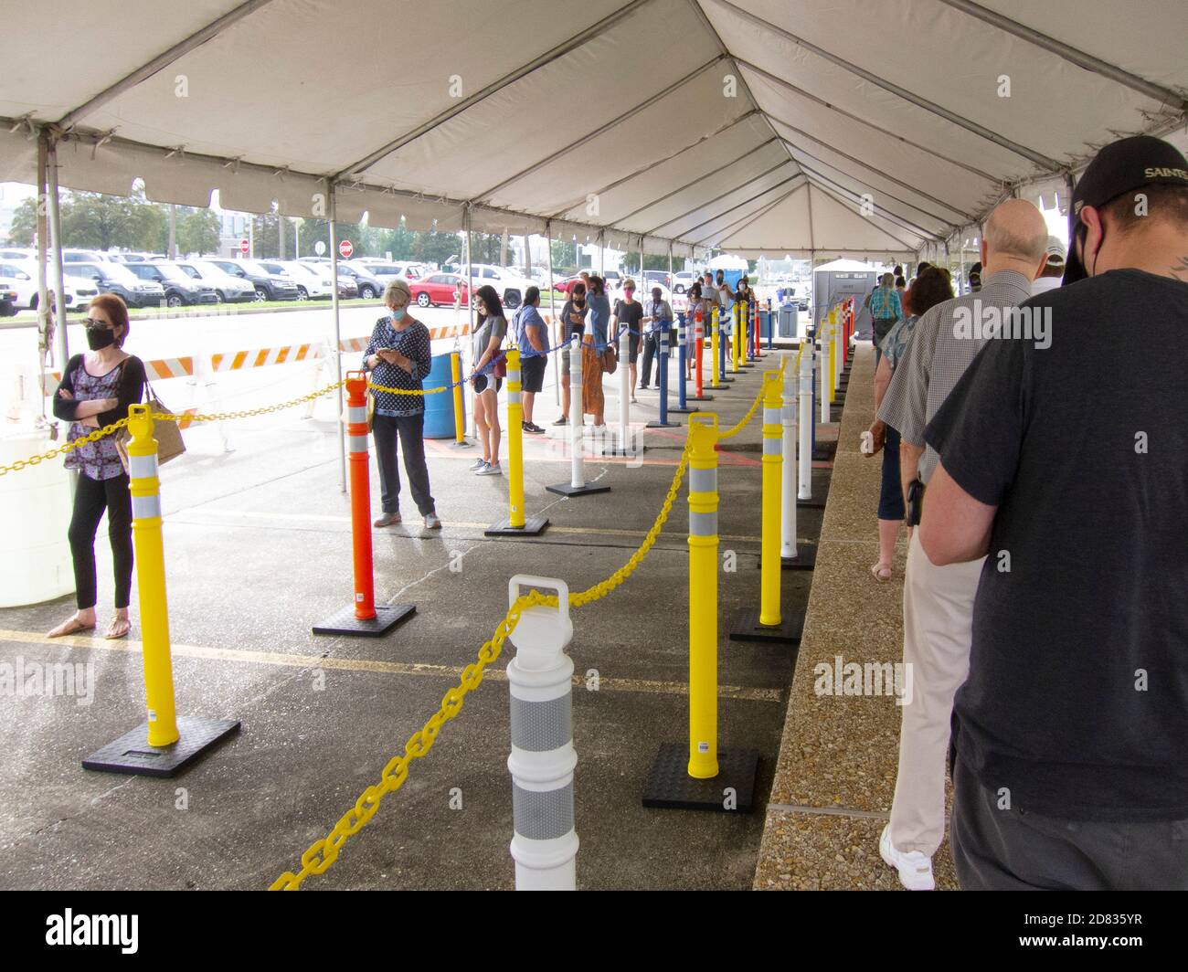 Frühe Abstimmung in New Orleans für die Präsidentschaftswahl 2020 bei Biden gegen Trump. Stockfoto