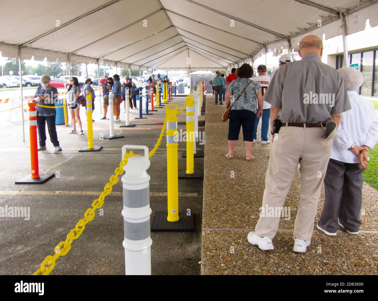 Frühe Abstimmung in New Orleans für die Präsidentschaftswahl 2020 bei Biden gegen Trump. Stockfoto