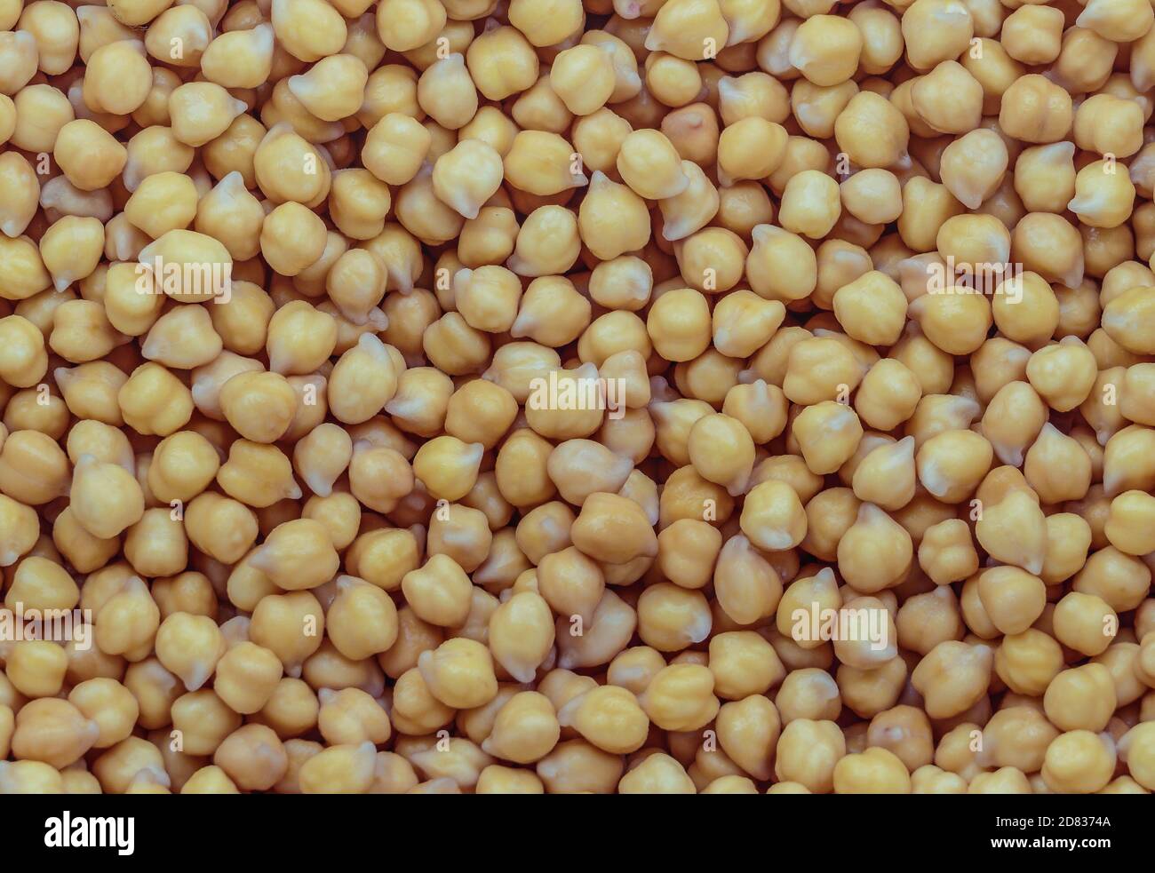 Draufsicht nasse Kichererbsen bereit zum Kochen Stockfoto