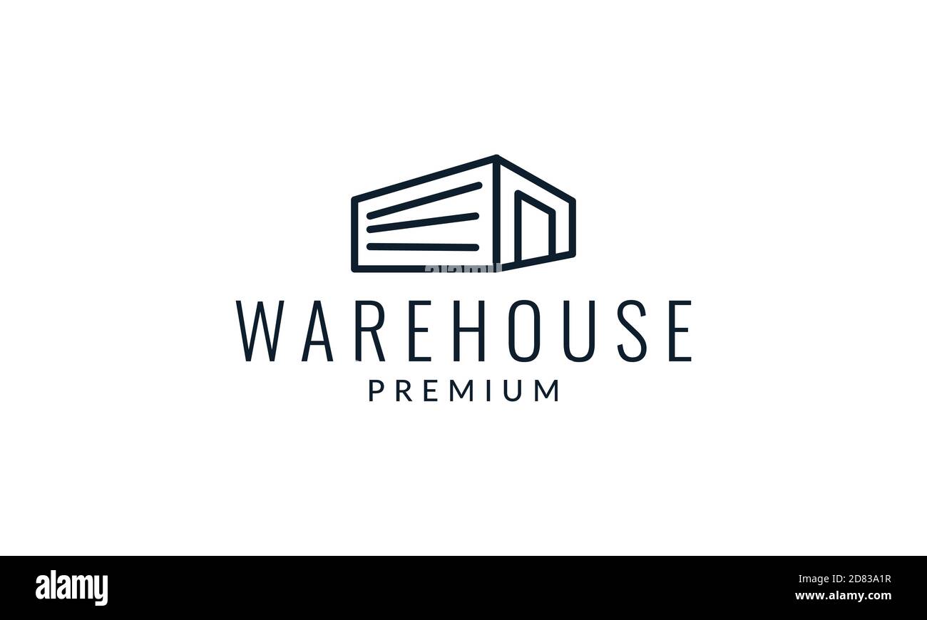 Lager minimalistischen Linie Kunst Umriss Logo Vektor Symbol Illustration Stock Vektor