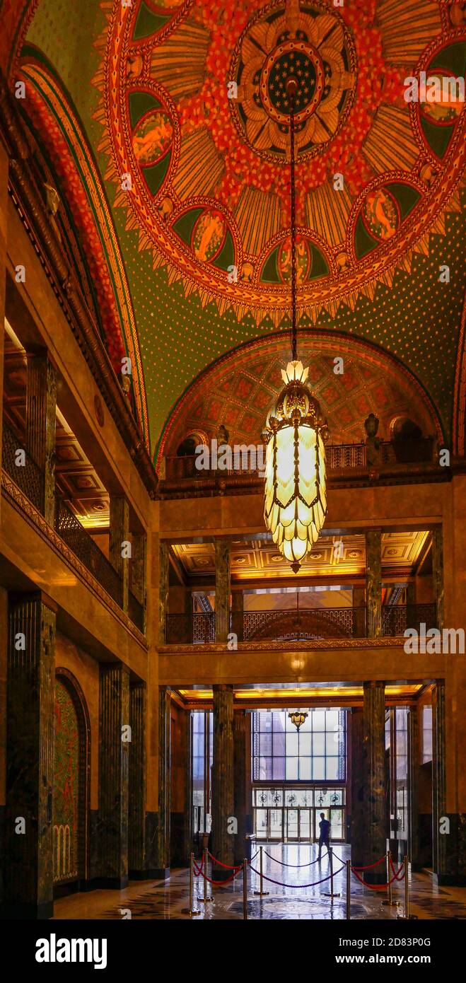 Interieur des Art-Deco Fisher Building in Detroit Stockfoto