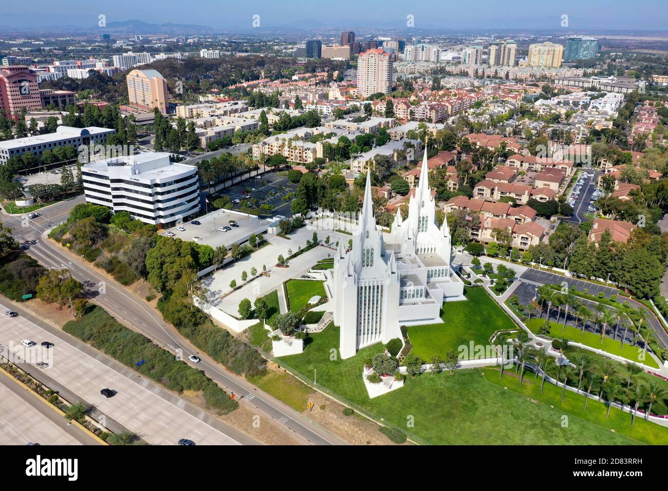 Die Kirche Jesu Christi der Heiligen der letzten Tage heiligen Tempel in San Diego, Kalifornien. Stockfoto