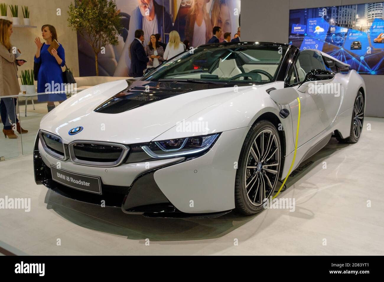 wien, österreich, jan 09 2019, wiener Autoshow, bmw i8 Roadster, Hybrid Stockfoto