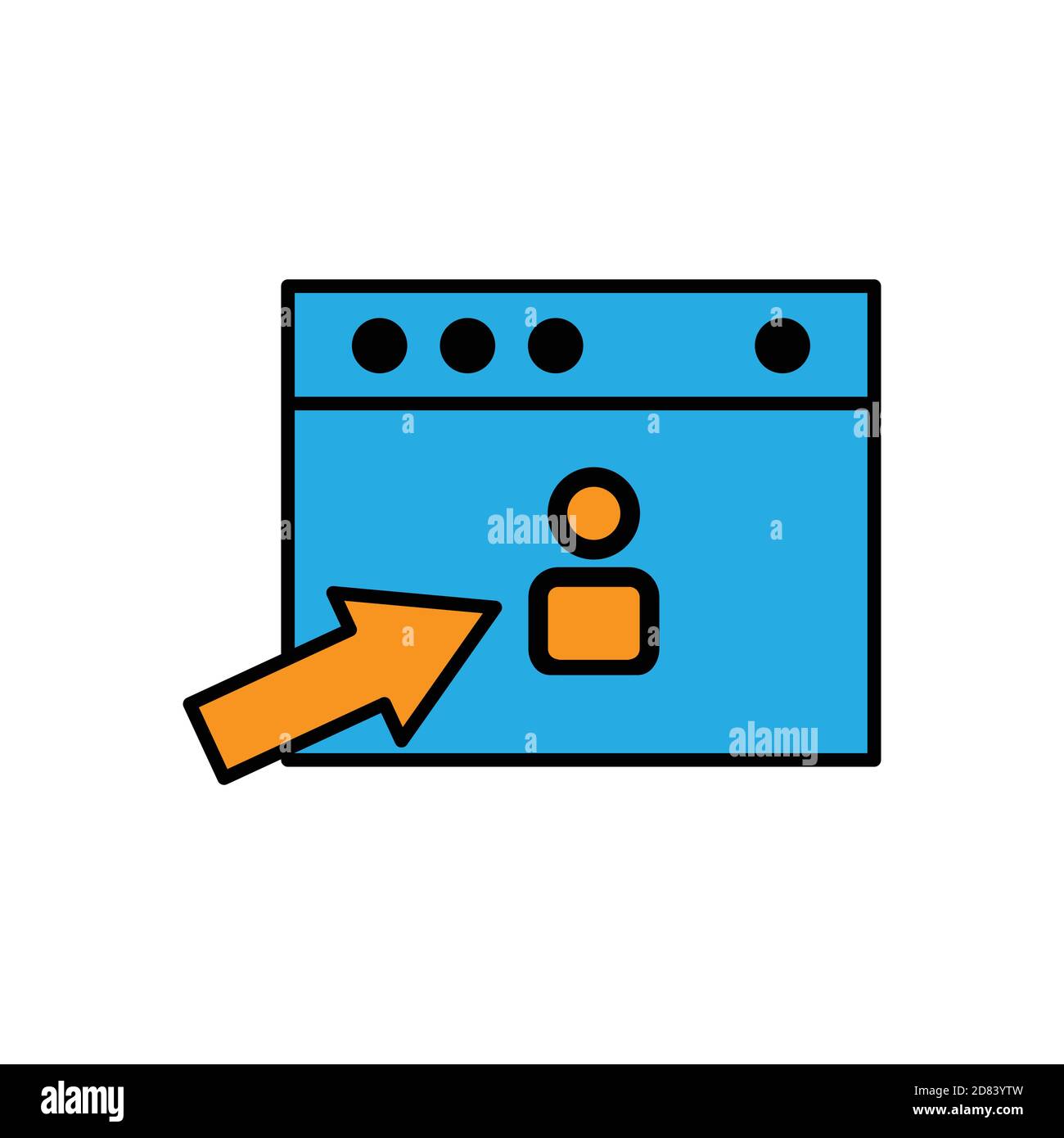 Flaches Symbol für Landing Page. Vektor der Designvorlage Stock Vektor