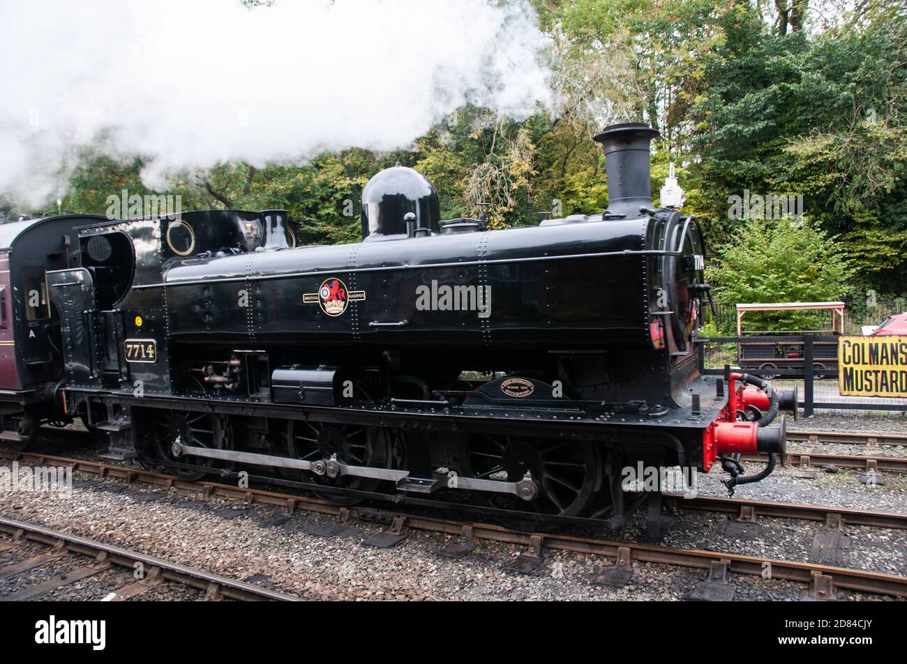 In Großbritannien - Bilder der Severn Valley Railway, Worcestershire, England. Die Linie von Kidderminster und Bridgnorth. Stockfoto