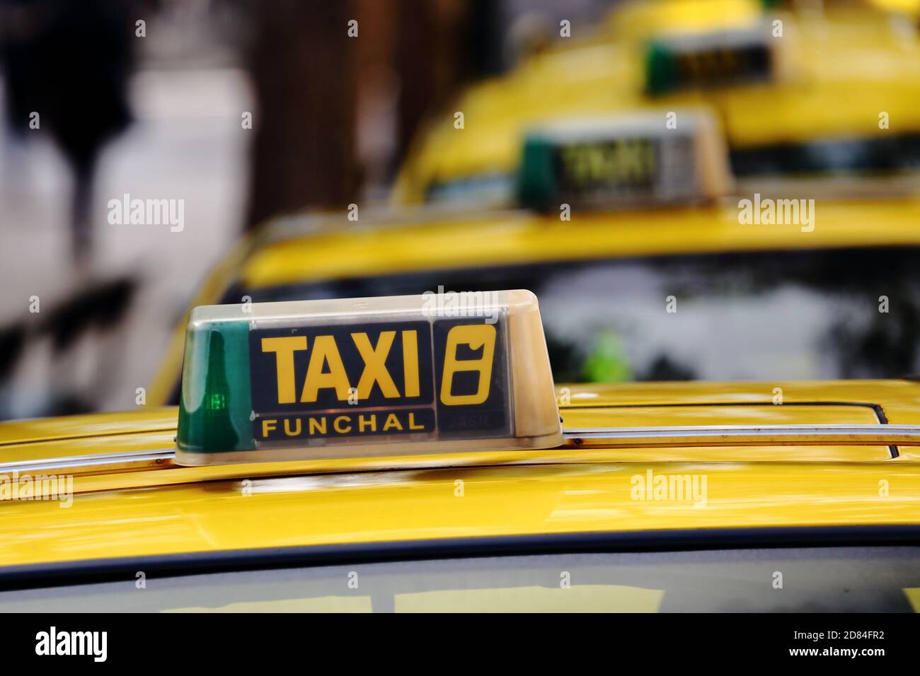 Taxistand in Funchal, Madeira, Portugal Stockfoto