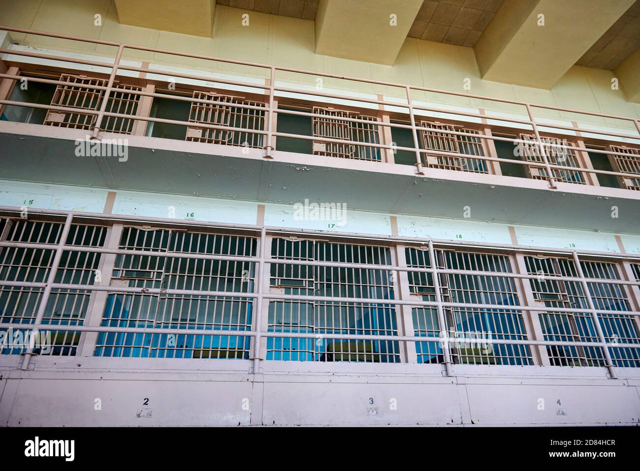 Innenfoto des Alcatraz Gefängnisses, San Francisco, Kalifornien, USA Stockfoto