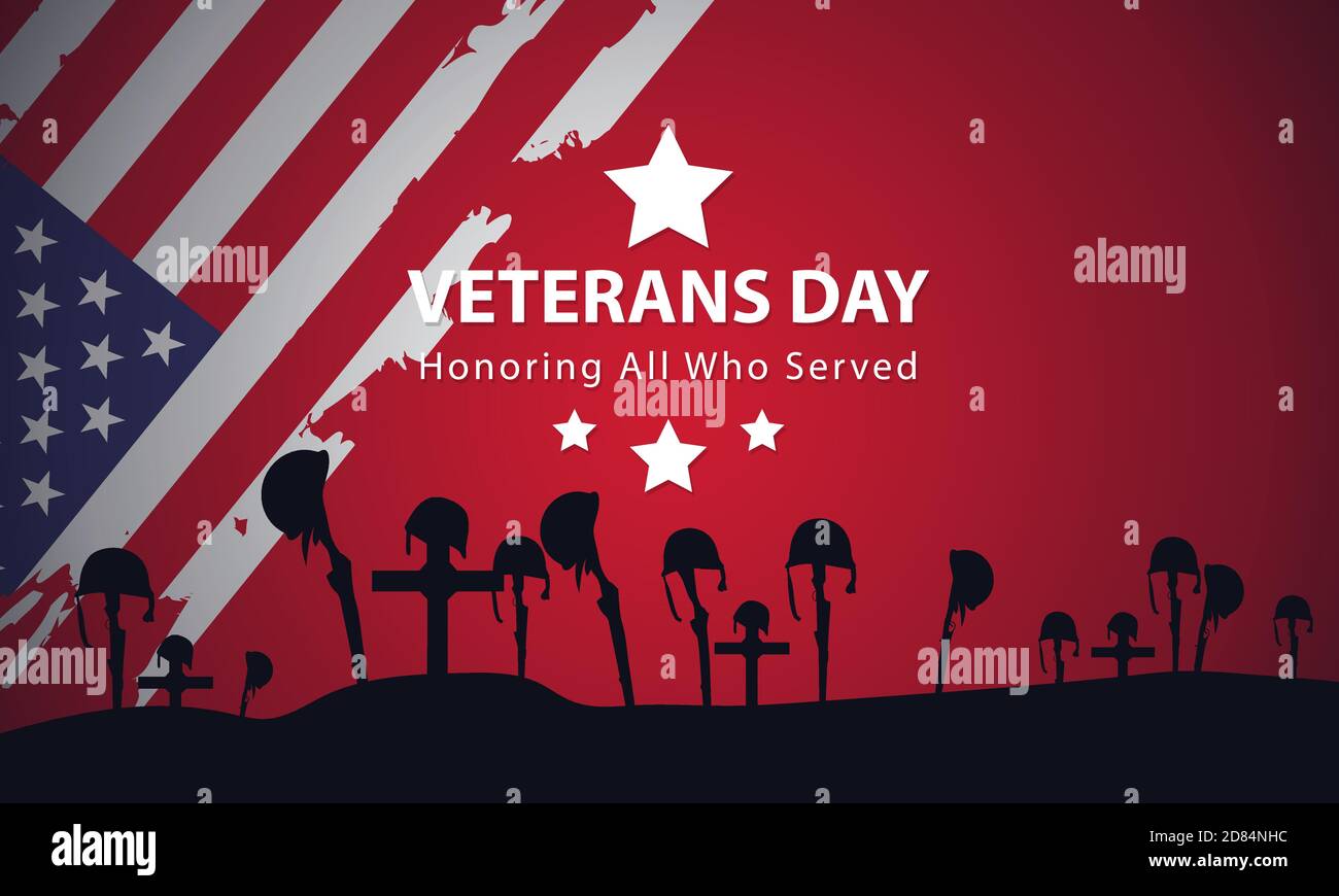 Veterans Day, Memorial Day, Patriot Vector für Banner, Broschüre, Print Ad, Sticker Stock Vektor