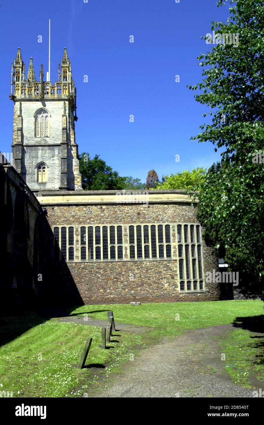 jasper Turm und welch Regimentskapelle, llandaff Kathedrale Kirche SS Peter & Paul, Dyfrig, Teilo und Euddogwl, llandaff, cardiff Stockfoto