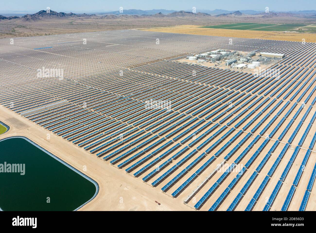 Solana Generating Station, Solar Panel Fields, Gila Bend, AZ, USA Stockfoto