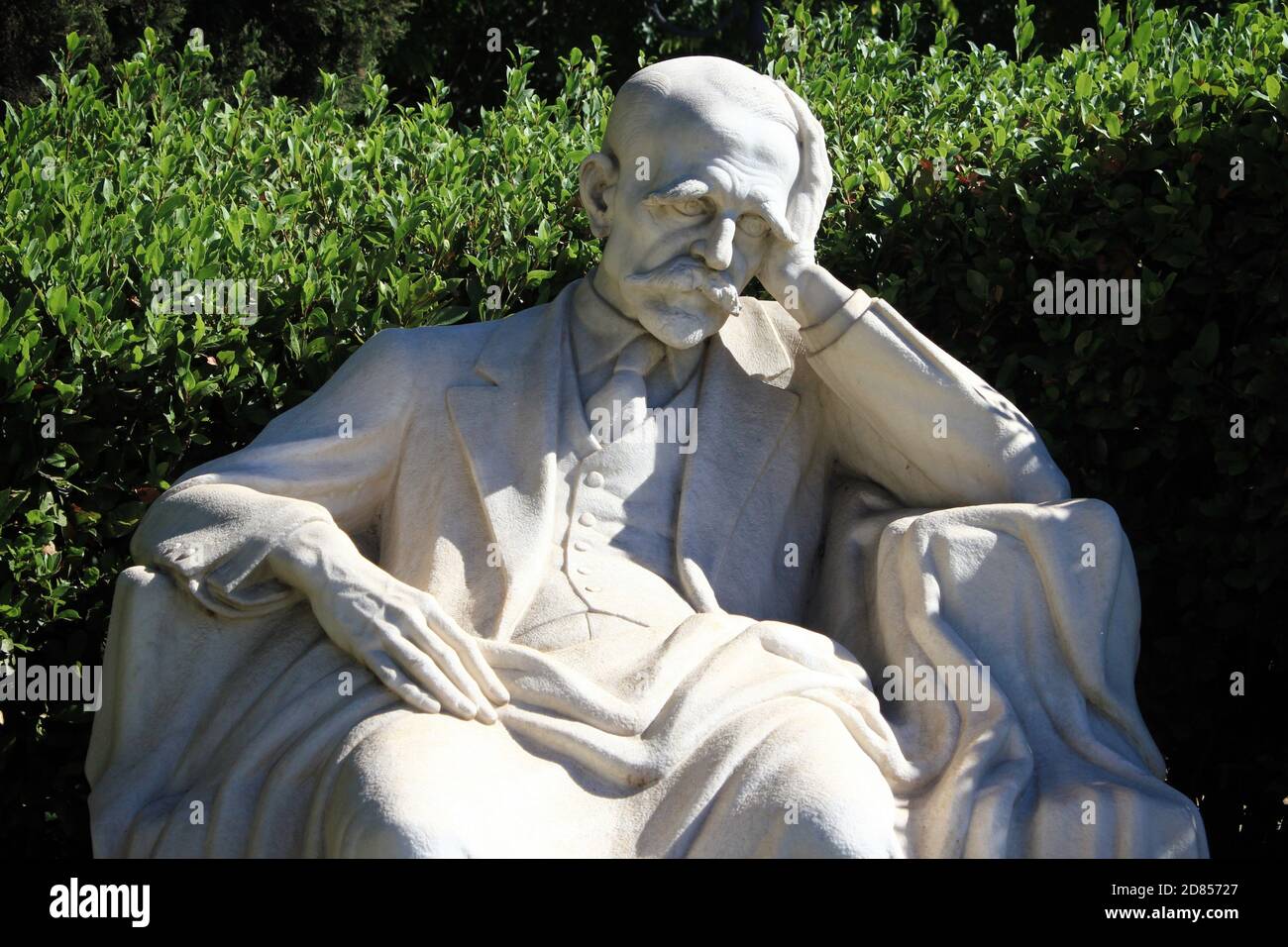 Statue des griechischen Dichters Kostis Palamas in Athen, Griechenland, 9. Oktober 2020. Stockfoto