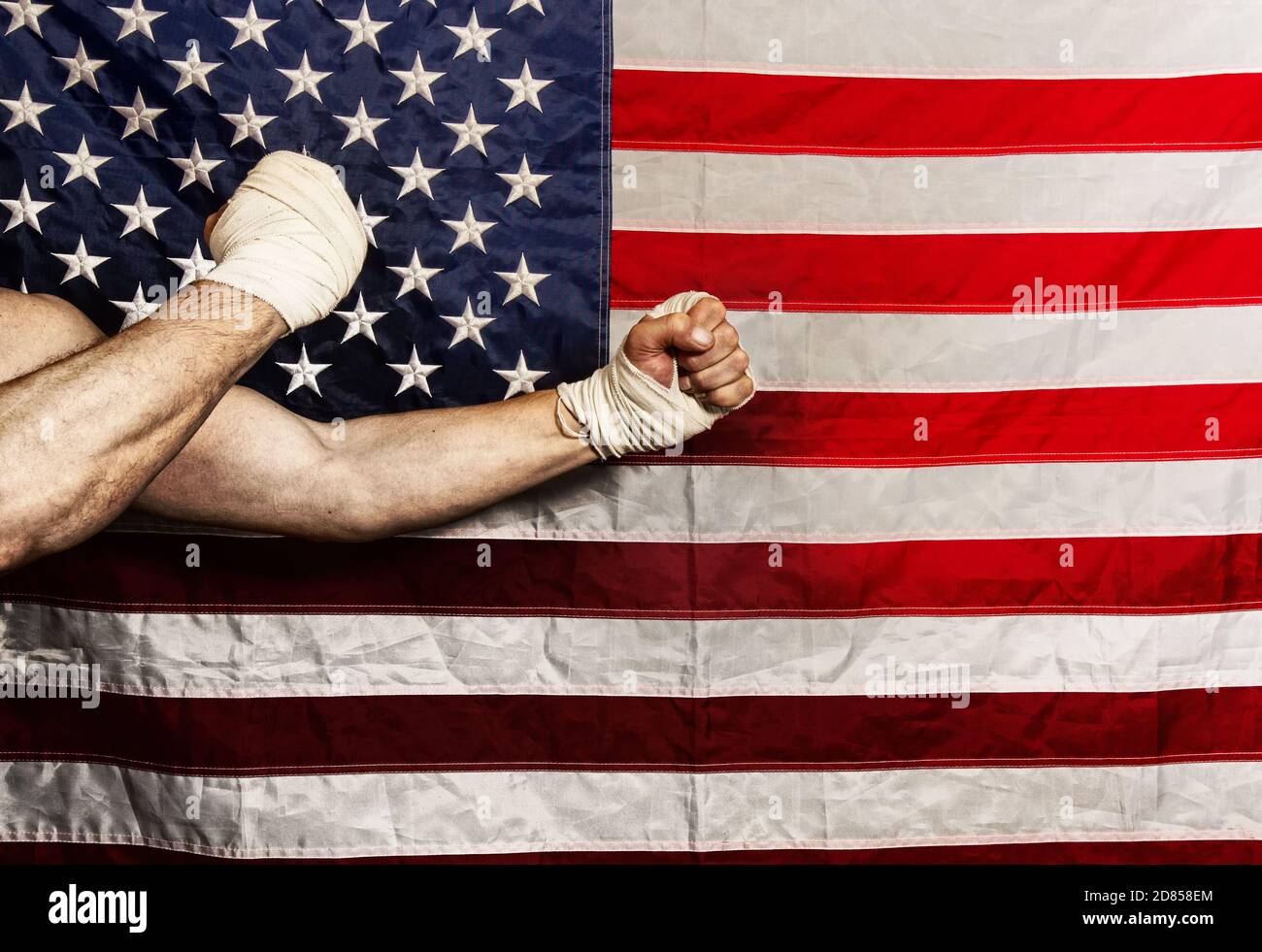 US-Flagge MMA Stockfoto