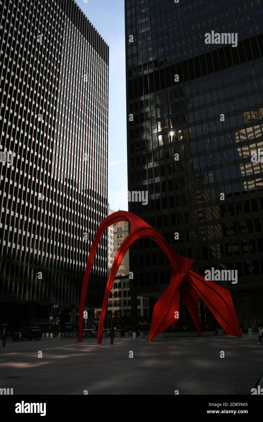 Chicago, Illinois Meis van der Rohe Federal Building Stockfoto